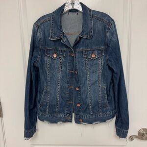 Dear John Distressed Denim Jacket Size S
